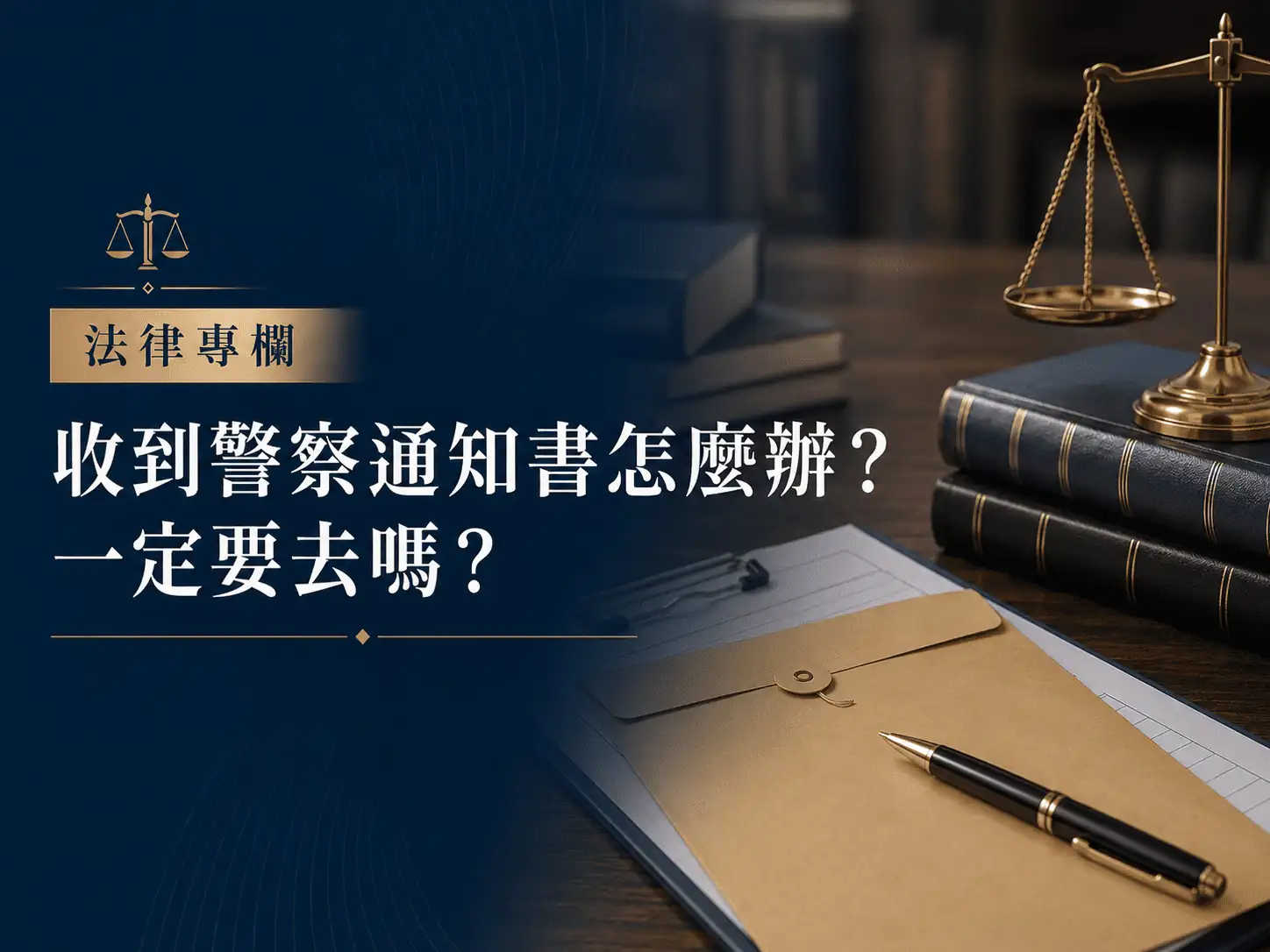 收到警察通知書怎麼辦？一定要去嗎？